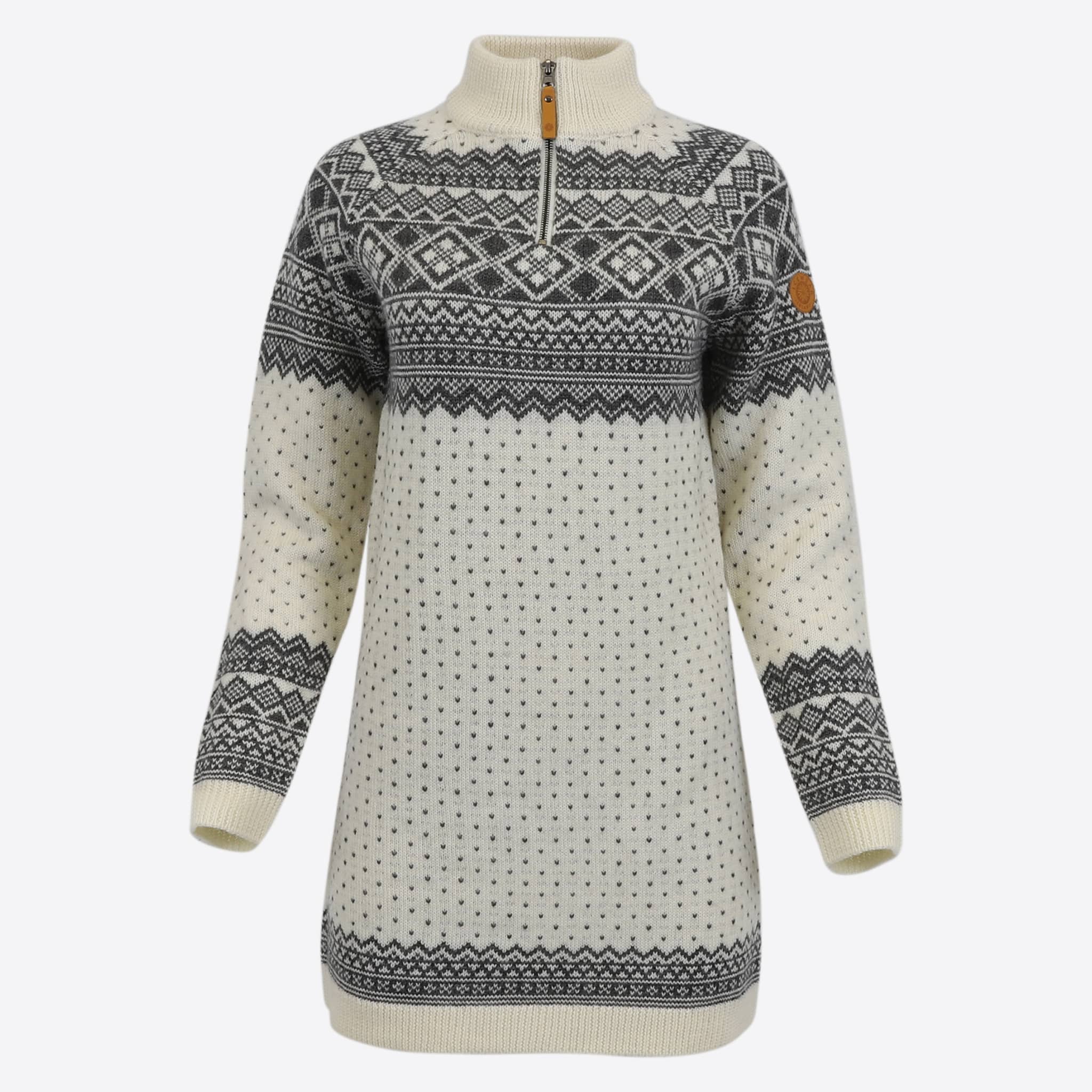 Alexandra half-zipped merino long sweater